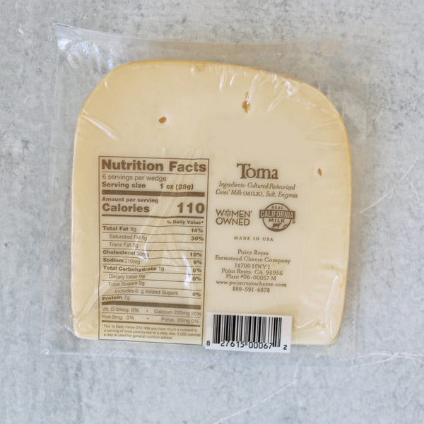Point Reyes Farmstead Cheese Co. Toma Original