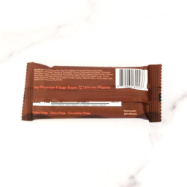 Chocolate bar with a brown wrapper on a white background