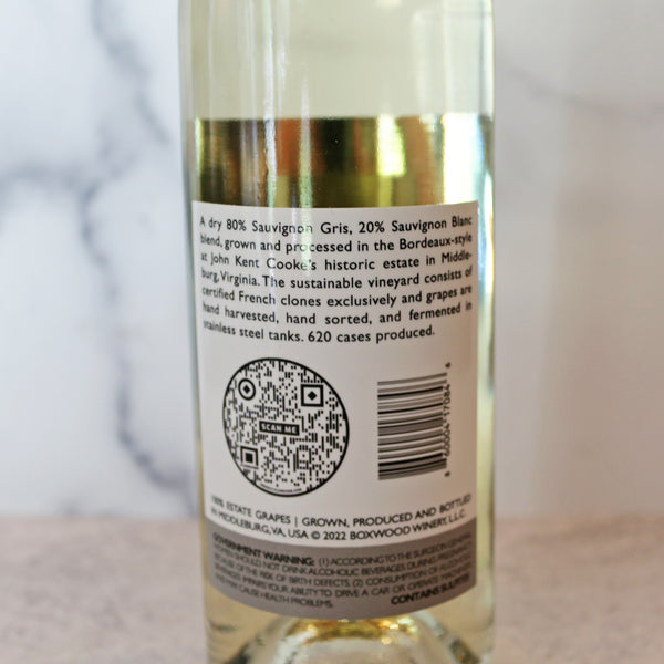 Boxwood Estate Sauvignon Gris, 375mL