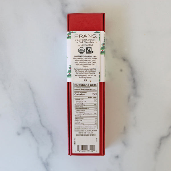 Fran's Gray Salt Caramels, 7-piece Holiday Box