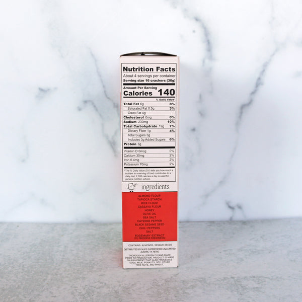 Nufs Hot Honey Nutrition Facts Side