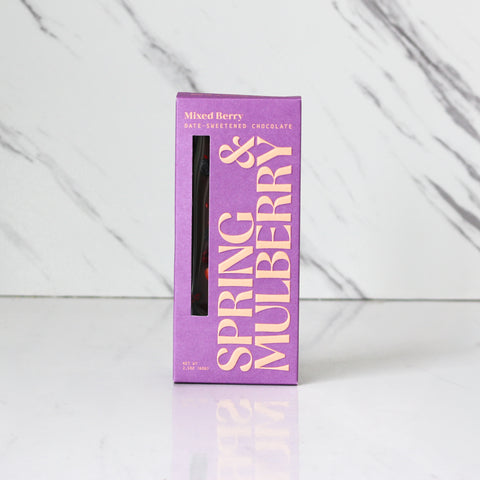 Spring & Mulberry Mixed Berry Date-Sweetened Chocolate Bar