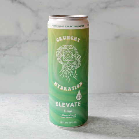 Crunchy Hydration "Elevate" Lime Sparkling Water (+CBD)